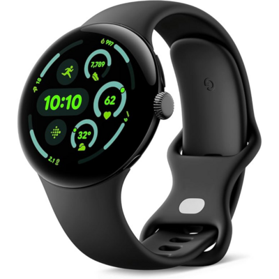 Google Pixel Watch 3 avec écran rond et bracelet connecté