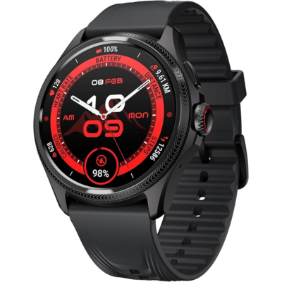TicWatch Pro 5 Enduro avec son écran rond et son bracelet sportif