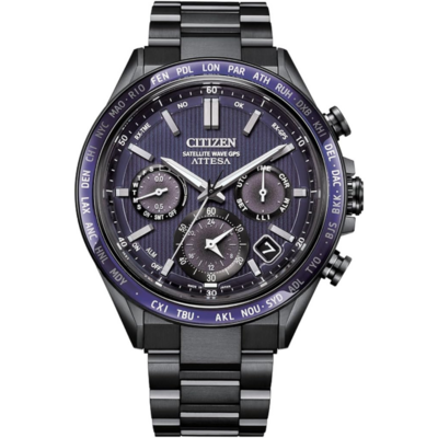 Citizen CC4059 en titane gris avec cadran bleu texturé