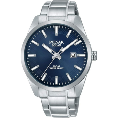 Montre Pulsar Solar avec cadran bleu