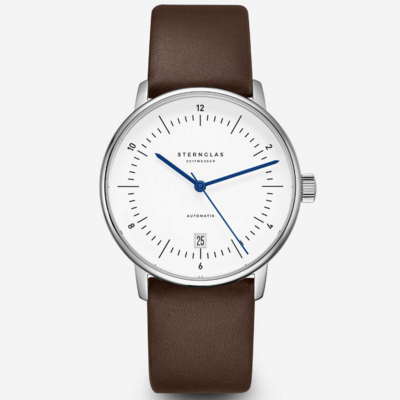 Montre Sternglas Naos Automatik au cadran Bauhaus minimaliste