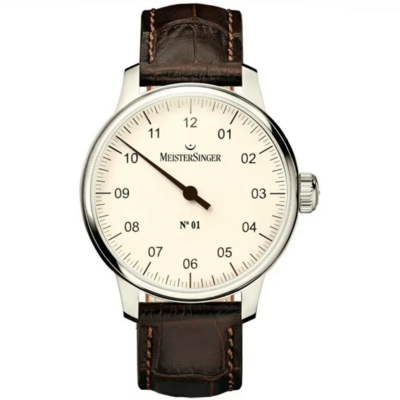 Montre MeisterSinger N°01 à cadran monoaiguille minimaliste