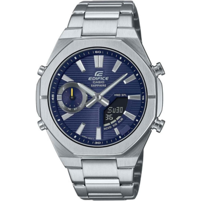 Montre Casio Edifice ECB-S10 avec cadran analogique numérique et bracelet en acier
