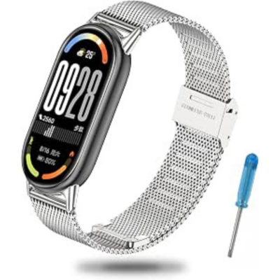 Bracelet Xisair en métal pour Xiaomi Band 8, 9 et 10
