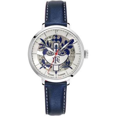 Pierre Lannier Élysée automatique avec cadran bleu et argent