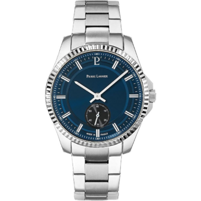 Pierre Lannier Métropolitain montre homme à cadran soleillé et lunette cannelée