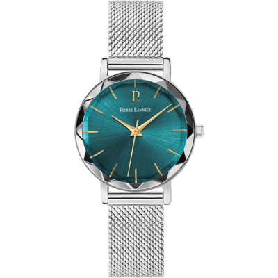Pierre Lannier Multiples montre femme avec verre facetté et cadran élégant