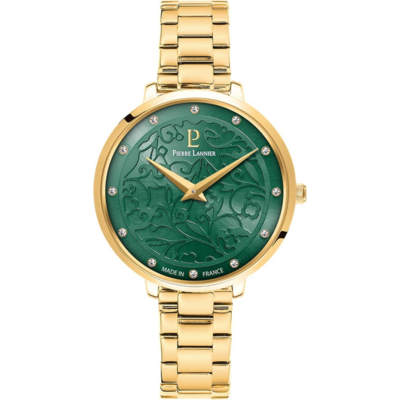 Pierre Lannier Éolia montre femme au cadran floral travaillé