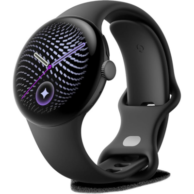 Google Pixel Watch 5 avec écran rond et bracelet connecté