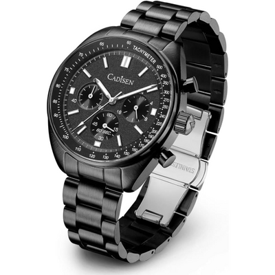 Montre chronographe à quartz Cadisen C7063 avec bracelet en acier