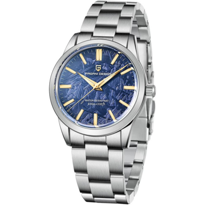 Montre Pagani Design PD-1734 à quartz avec cadran texturé et bracelet acier