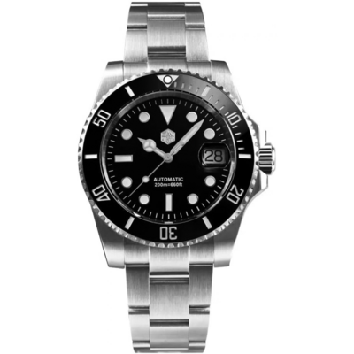 San Martin SN0017 automatique noire avec bracelet acier