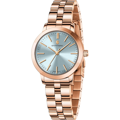 SAPPHERO Eleganza classica montre femme à cadran épuré et bracelet acier