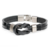 Bracelet en cuir noir ou marron avec boucle simple