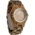 Montre en bois homme décontracté bambou avec bracelet en cuir