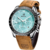 Montre Benyar pour homme : montre chronographe à quartz avec un grand cadran et un cadre en acier inoxydable.