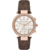 Montre chronographe Michael Kors Parker : bracelet en PVC marron