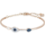 Bracelet Swarovski Symbolic Rush avec un œil brillant et des pierres bleues: un chemin magnifique et mystique vers la beauté
