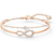Le bracelet Swarovski Infinity : un bijou luxueux fait de placage d'or rose et de cristaux Swarovski étincelants