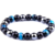 Bracelet Triple Protection Oeil de Tigre UEUC : Perles d'Hématite et Obsidienne Noire