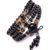 Bracelet Mala Bouddhiste Obsidienne/Oeil de Tigre