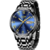Une pièce de luxe intemporelle : la montre présente un cadran bleu élégant et des aiguilles dorées pour homme LIGE
