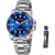 Style intemporel de la Raitown Montre Homme Argent - Bleu