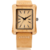 Montre-bracelet homme rectangulaire en bois avec bracelet en cuir