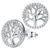 Boucles d'oreilles en argent sterling 925 élégantes et raffinées avec un design d'arbre de vie de Lydreewam
