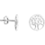 Boucles d'oreilles en argent 925 avec motif en forme de clous d'arbre de vie et coeur de SOFIA MILANI