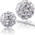 Boucles d'oreilles Crystalline Azuria en Argent Sterling 925 - Bijoux Pendantes pour Femme et Fille