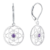 JO WISDOM Boucles d'Oreilles en Argent 925 pour Femme - Graine De Vie avec 3A Oxyde de Zirconium