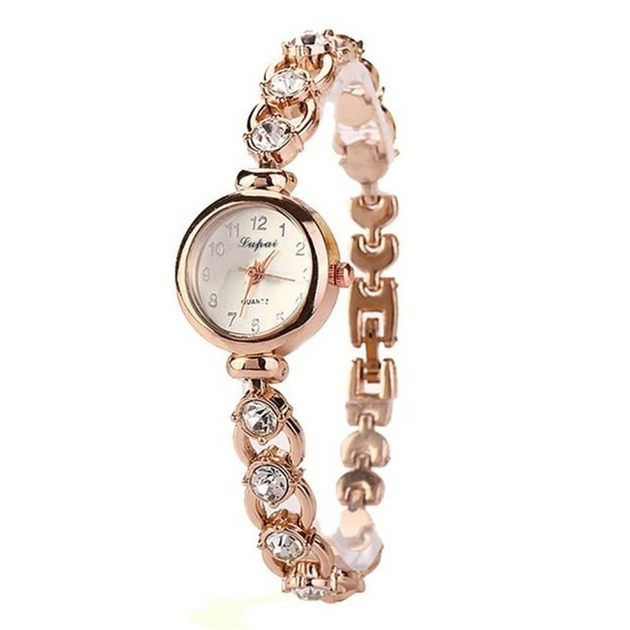 Spoo-Design | 32 mm - Petite montre de luxe pour femme en 5 couleurs, or  rose avec cristaux | Montre-bracelet pour femme