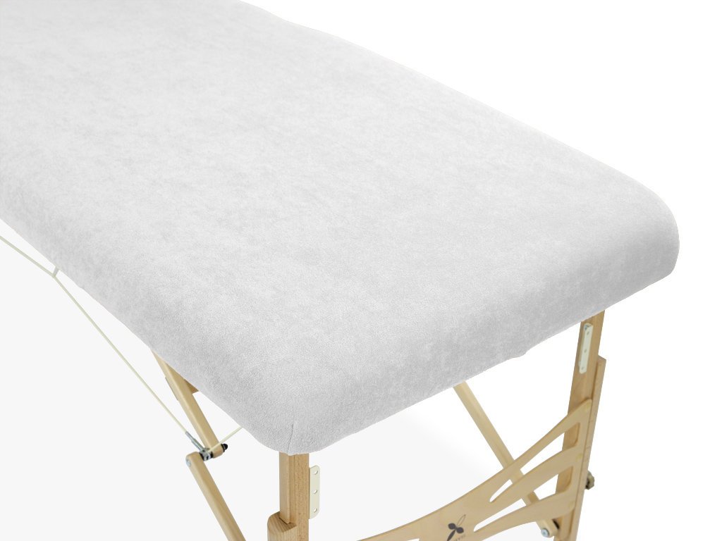 housse éponge blanche table de massage portable habys mobercas ecopostural tablelya gros plan
