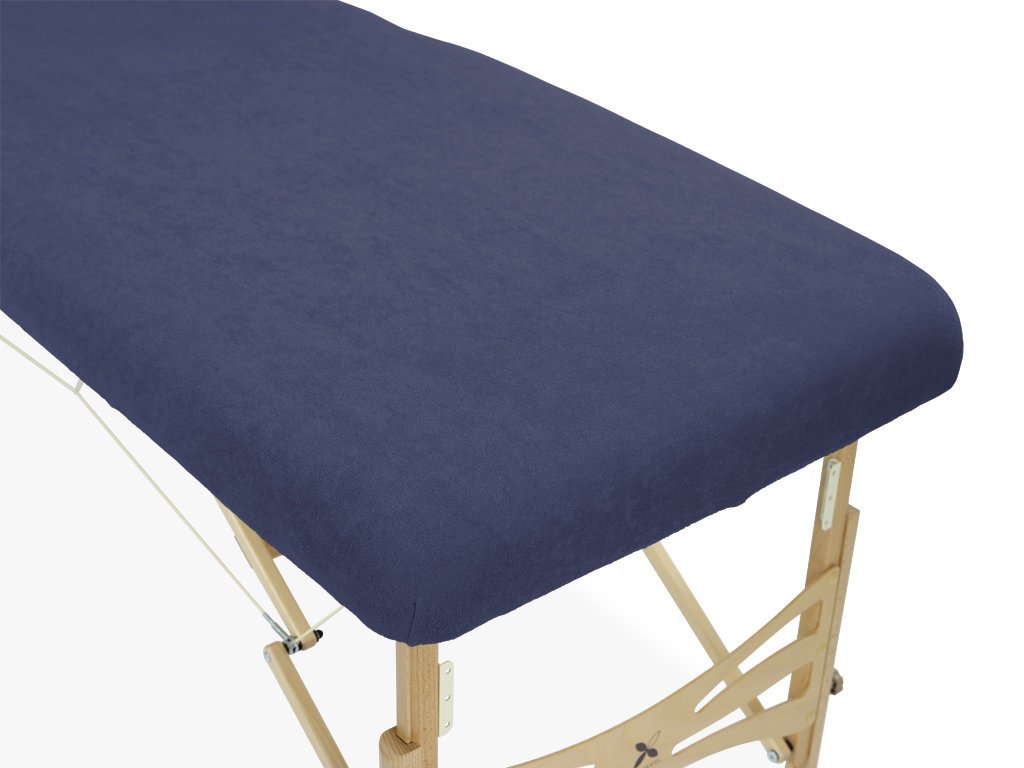 housse éponge bleue marine foncé table de massage portable habys mobercas ecopostural tablelya gros plan