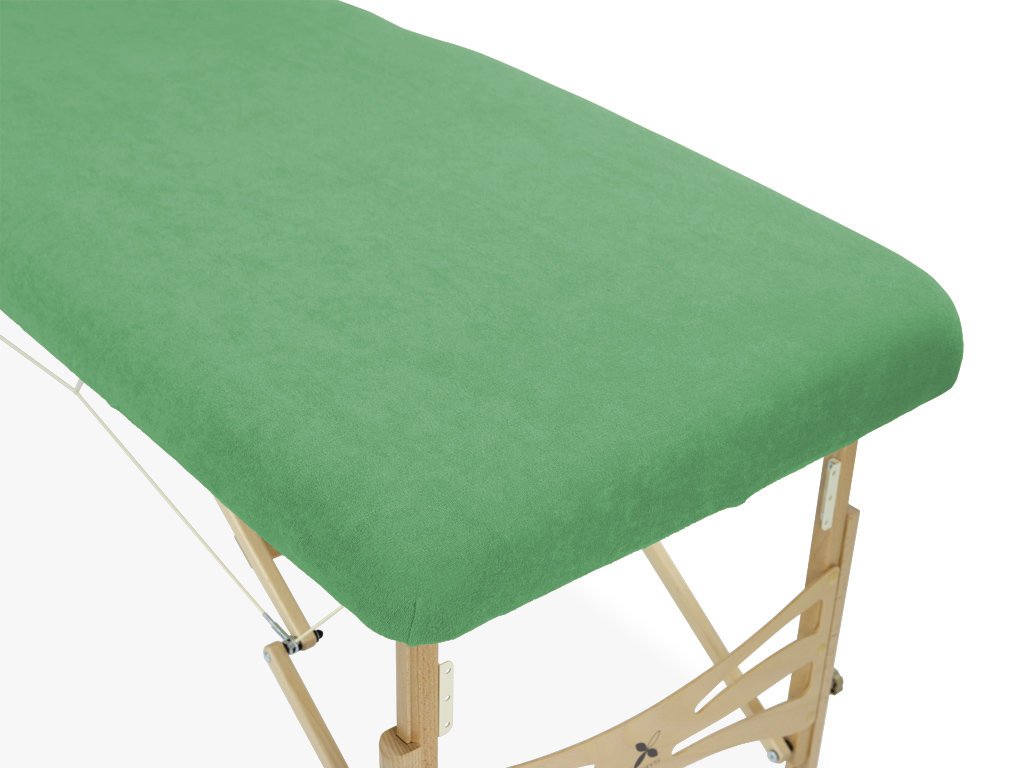 housse éponge verte table de massage portable habys mobercas ecopostural tablelya gros plan