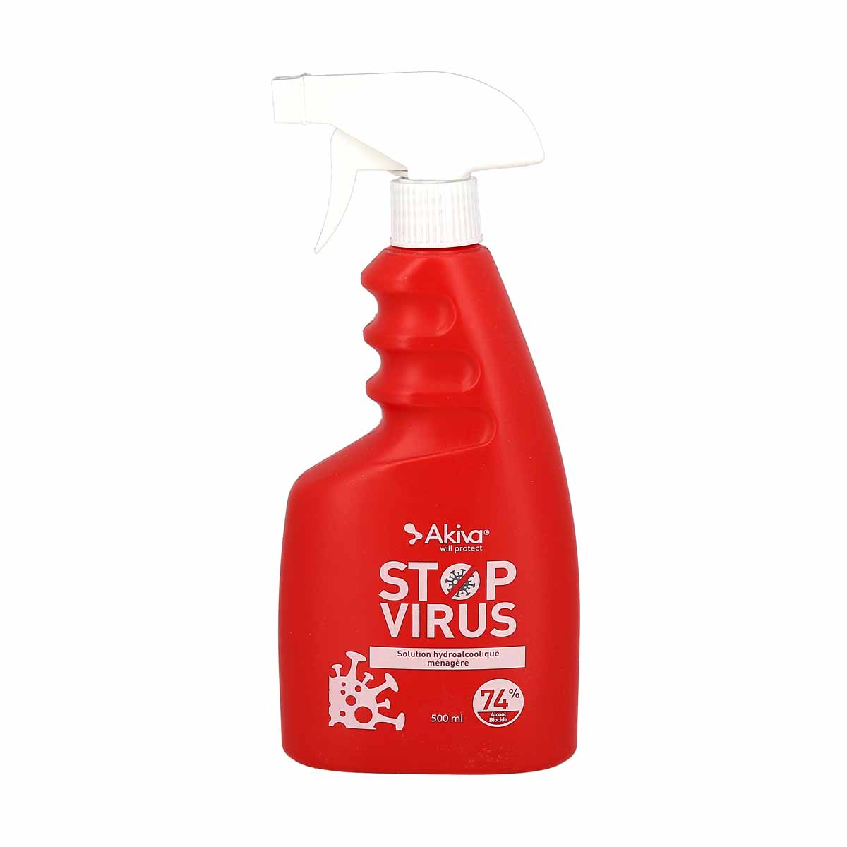 Spray 500 ml solution hydroalcoolique ménager sans odeur
