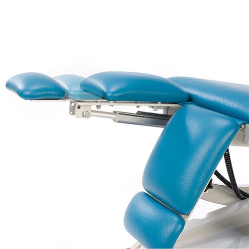vue des appuis pieds du fauteuil de podologie seers medical tablelya