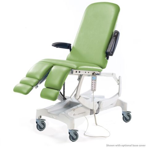 fauteuil de podologie électrique seers medical tablelya avec roulettes frein olive