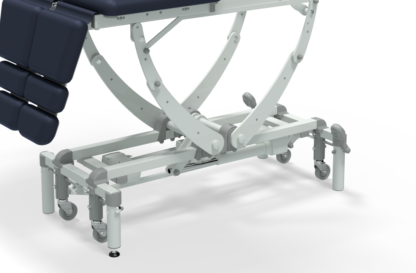 système de roulettes retractables fauteuil de podologie pédicurie seers medical tablelya NV0595-CLS