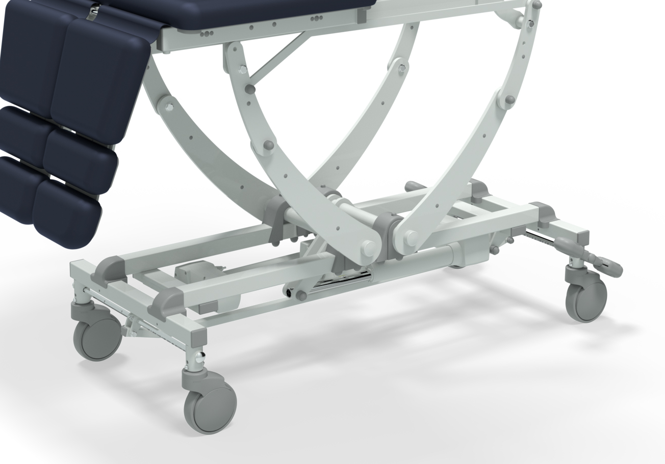 roulettes avec frein centralisé pour fauteuil de pédicurie podologie seers medical tablelya NV0695-CLS