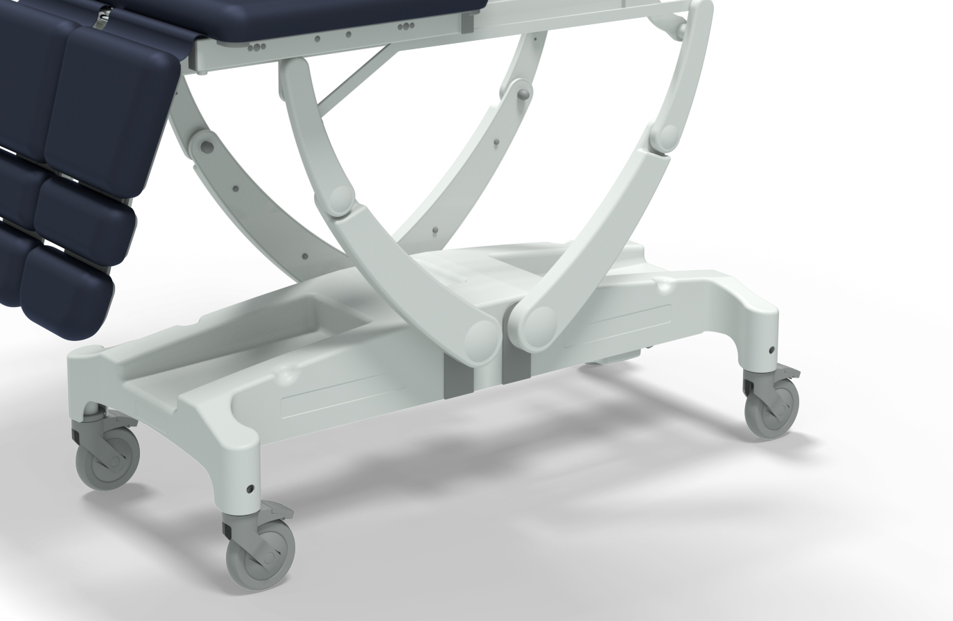 roulettes frein individuel châssis premium fauteuil pedicurie electrique seers medical tablelya NV0495-PRM
