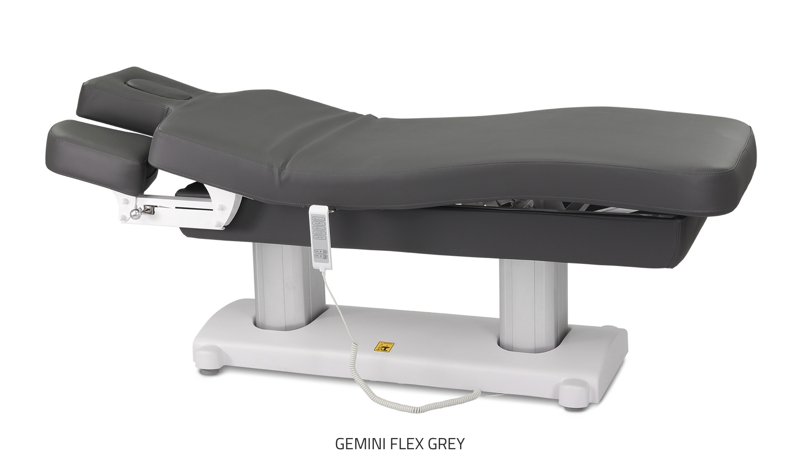 Table spa esthetique massage habys tablelya modèle gemini gris anthraciteappui-bras ouvert