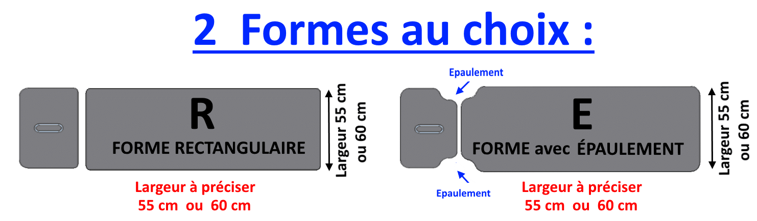 TF1 721 franco fils tablelya option avec ou sans epaulement et en deux largeurs