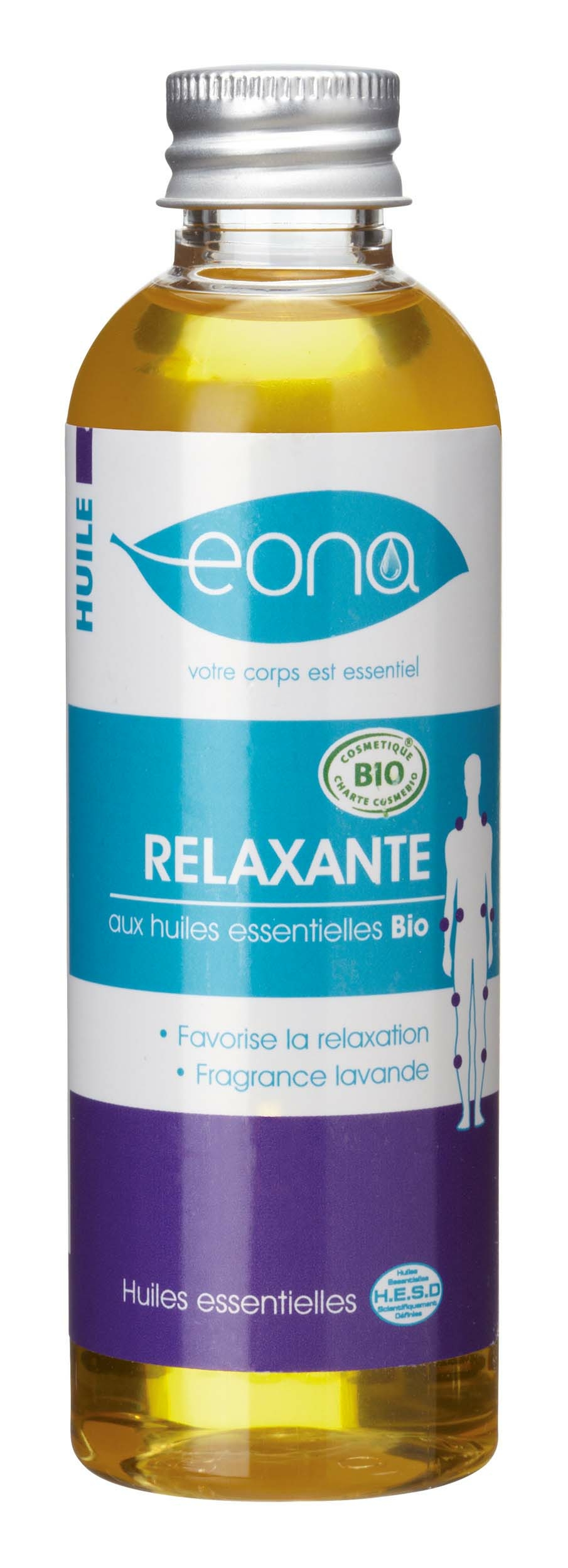 Huile de massage relaxante bio EONA - Massage/huiles - TABLELYA