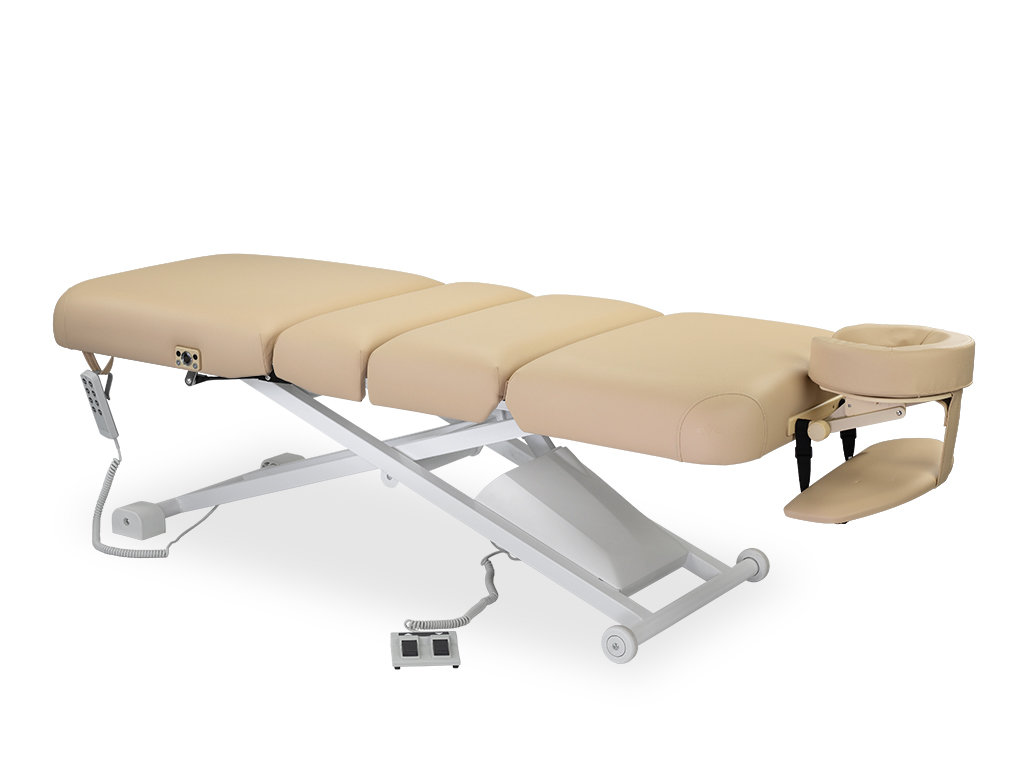 table de massage esthétique électrique habys Linea V3 couleur crème vue principale-V3 horizontale à plat