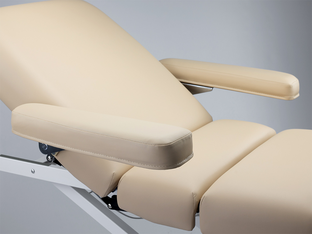 table de massage esthétique électrique habys Linea V3 couleur crème vue principale-V3 appui bras réglable