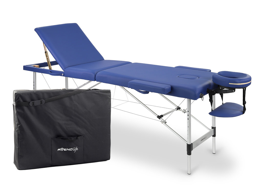 table de massage portable aluminium avec dossier-Adele- habys tablelya avenolife vue principale avec housse