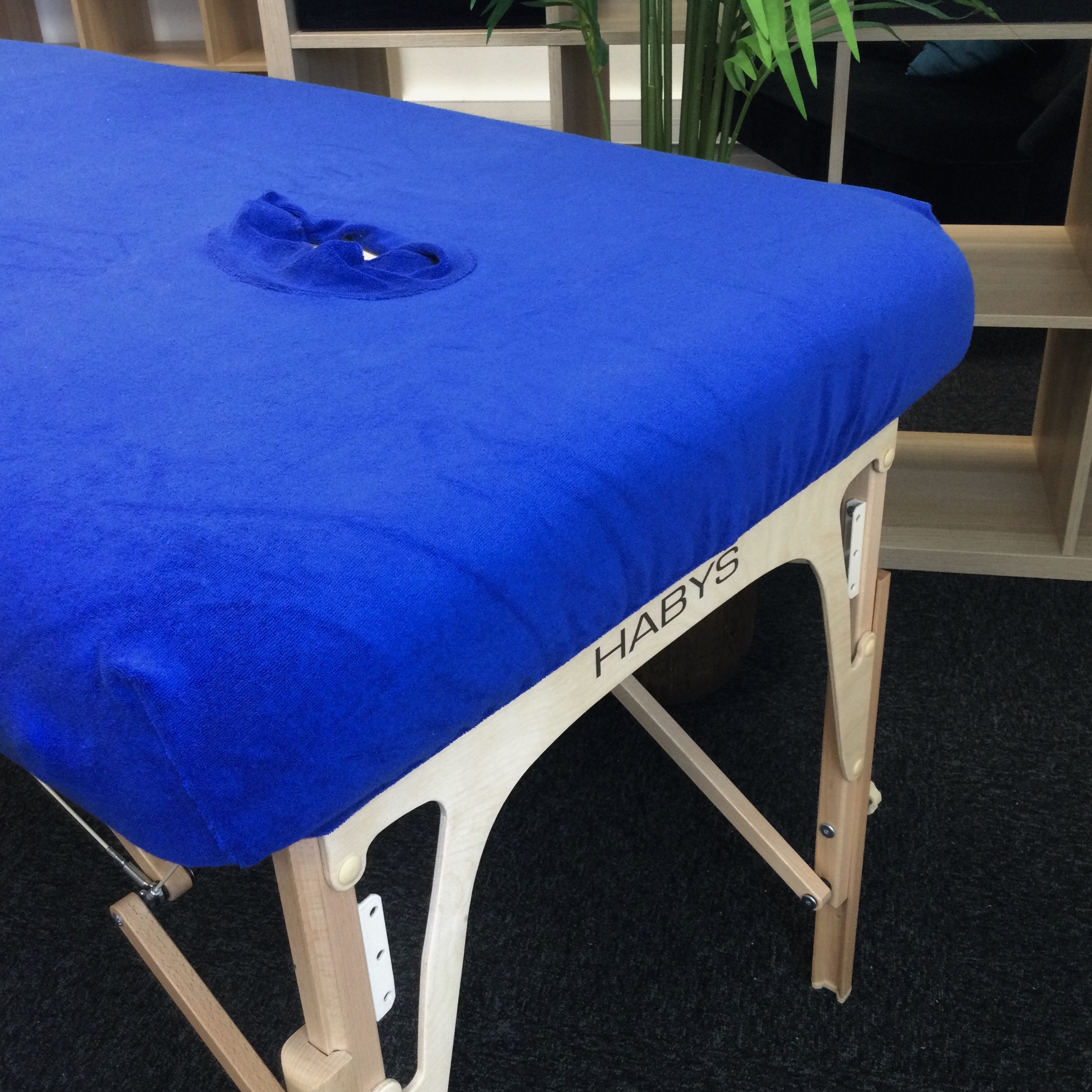 tablelya housse coton avec trou visage bleu roi pour table de massage.jpeg