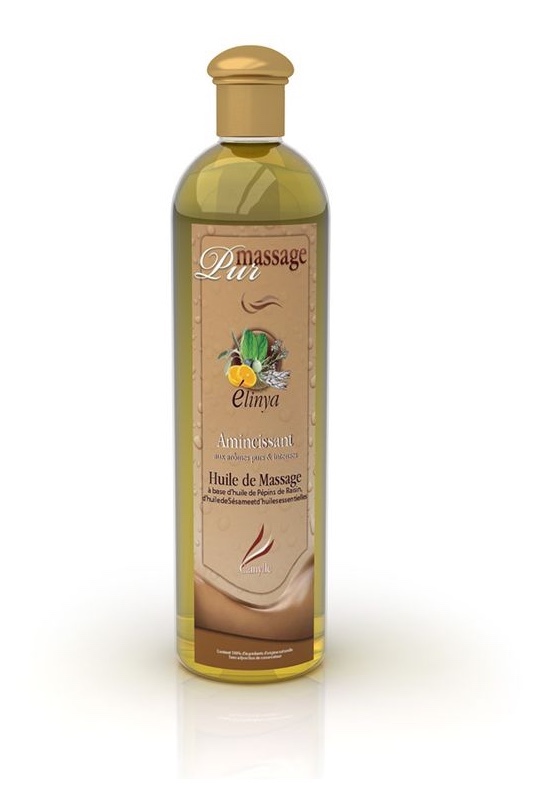 camylle tablelya huile de massage amincissante pur-massage senteur elinya flacon de 250 ml